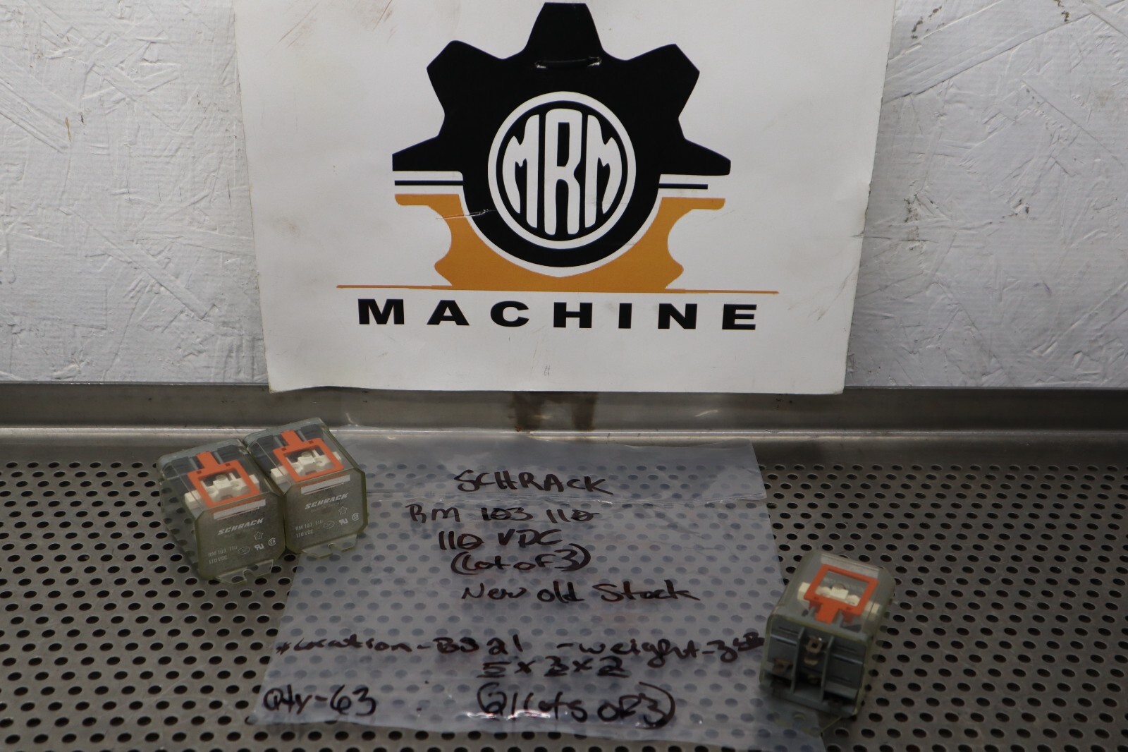 SCHRACK RM 103 110 Relays 110VDC Relays New Old Stock (Lot of 3)