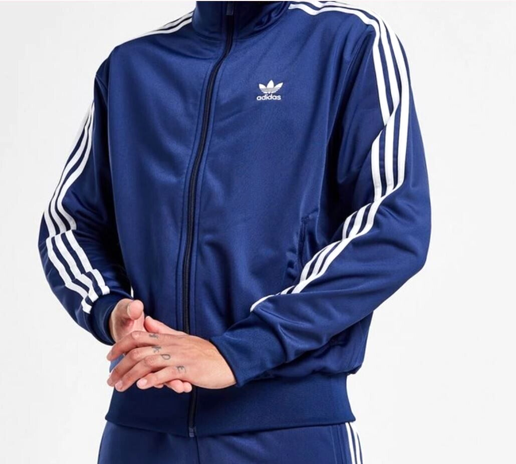 NEW MEN'S ADIDAS ORIGINALS FIREBIRD TRACK JACKET ~SIZE SMALL #IR9893 BLUE