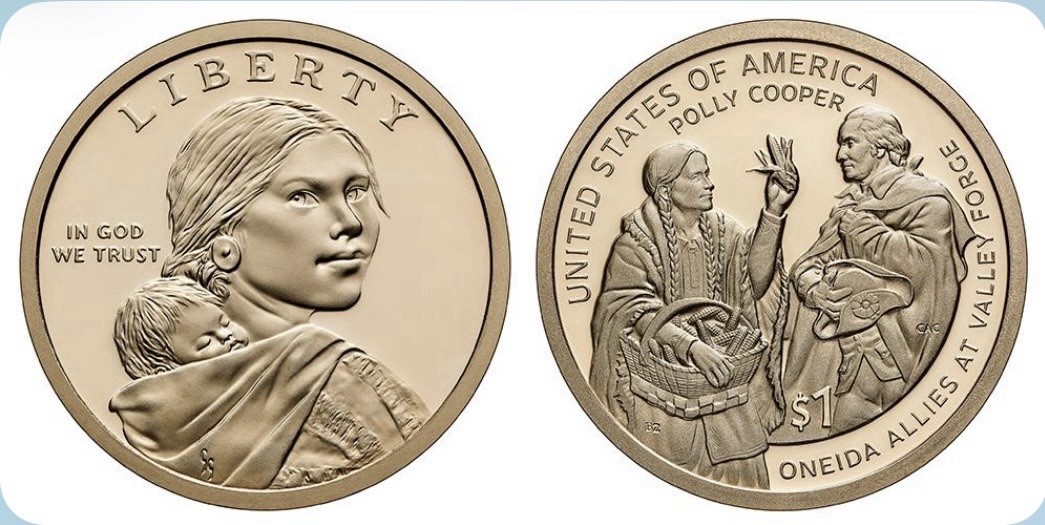 2026 P&D Native American Polly Cooper Oneida $1 Dollar 2 Coin Set - NA26PD