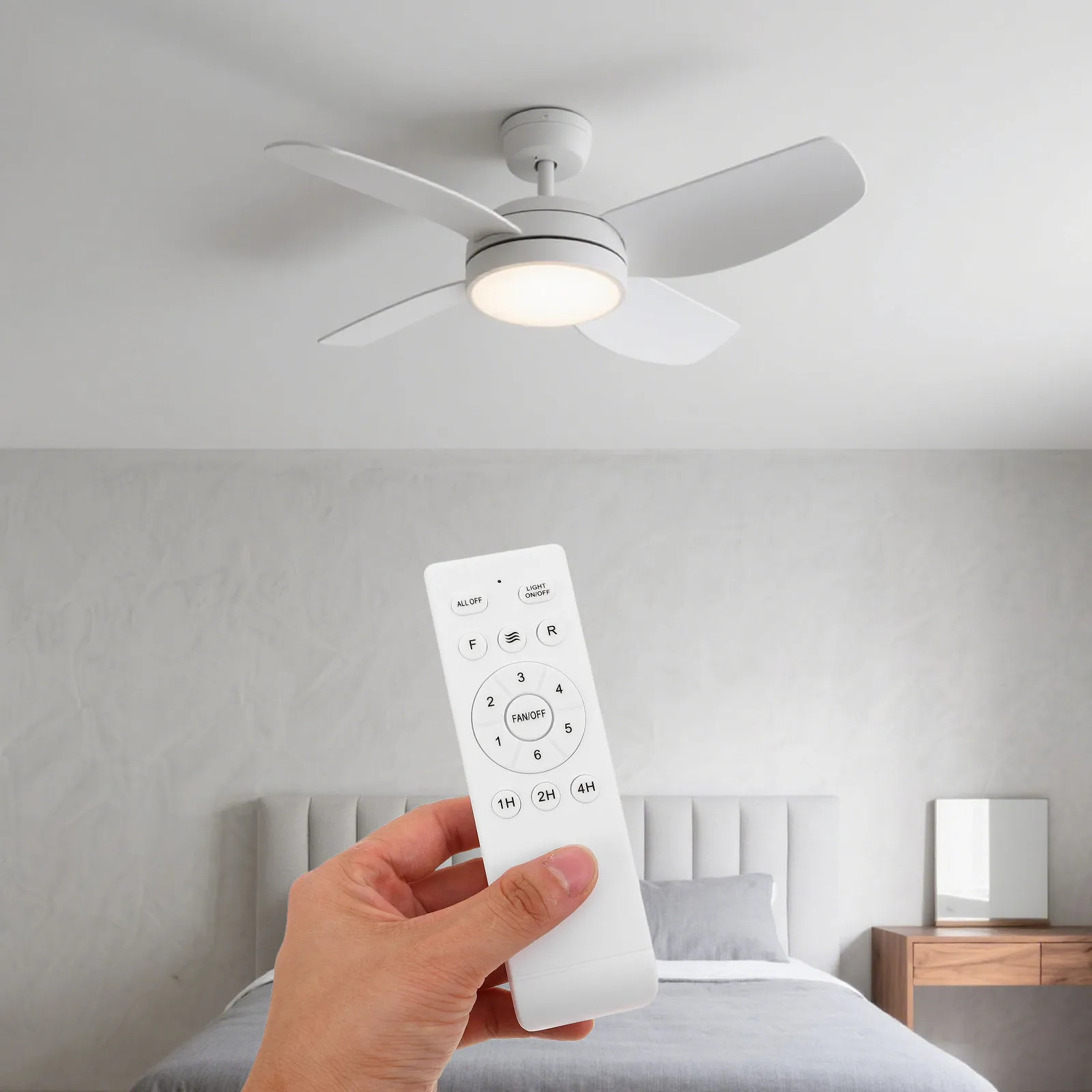 Ceiling Remote Control 6- Function Remote Control Compatible with Most Fan Light