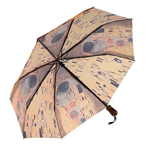 Galleria Gustav Klimt "The Kiss" Compact Folding Umbrella