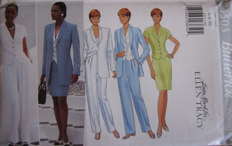 4503 Butterick Sewing Pattern Misses ELLEN TRACY Skirt Top UNCUT Career Suit