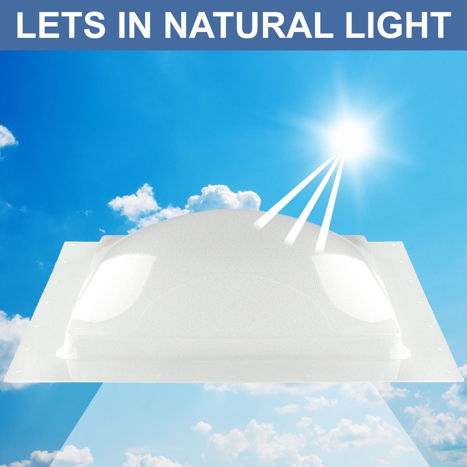RecPro RV Skylight Old Style Bubble 14 x 14 Camper Skylight Made in USA
