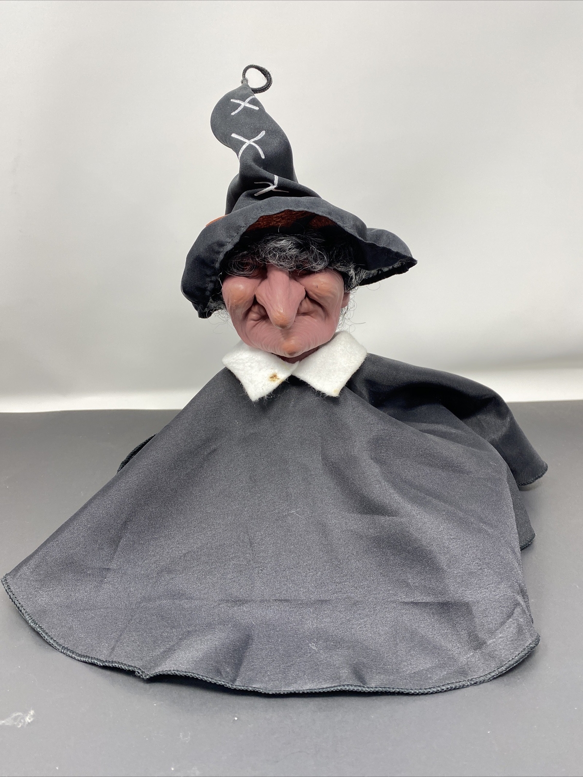Vintage Animated Motionette Witch Sound Red Eyes Hanging Halloween 1982