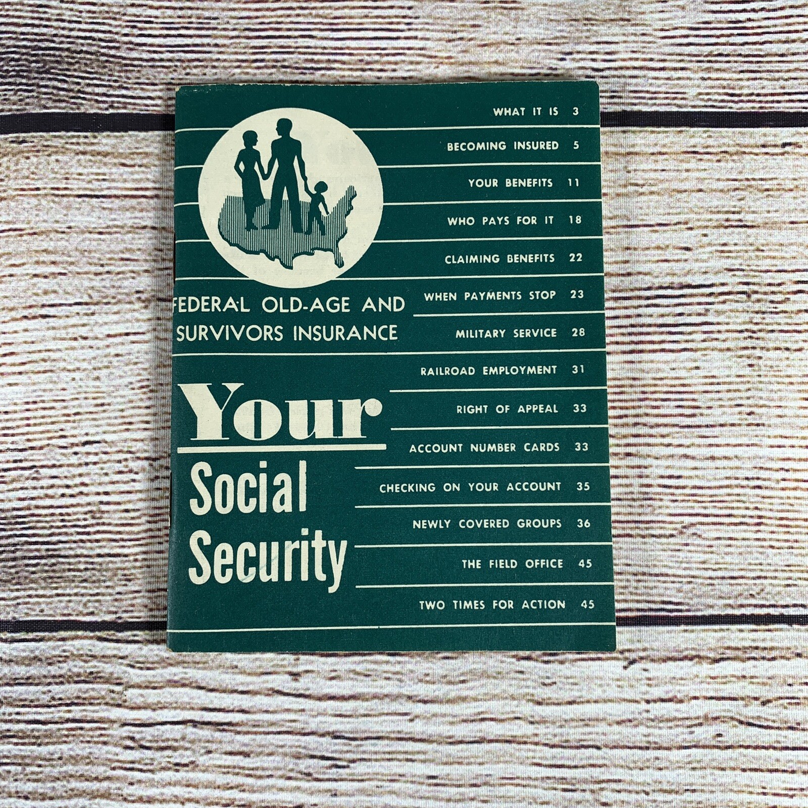 1953 Your Social Security Federal Old-Age and Survivors Insurance Brochure