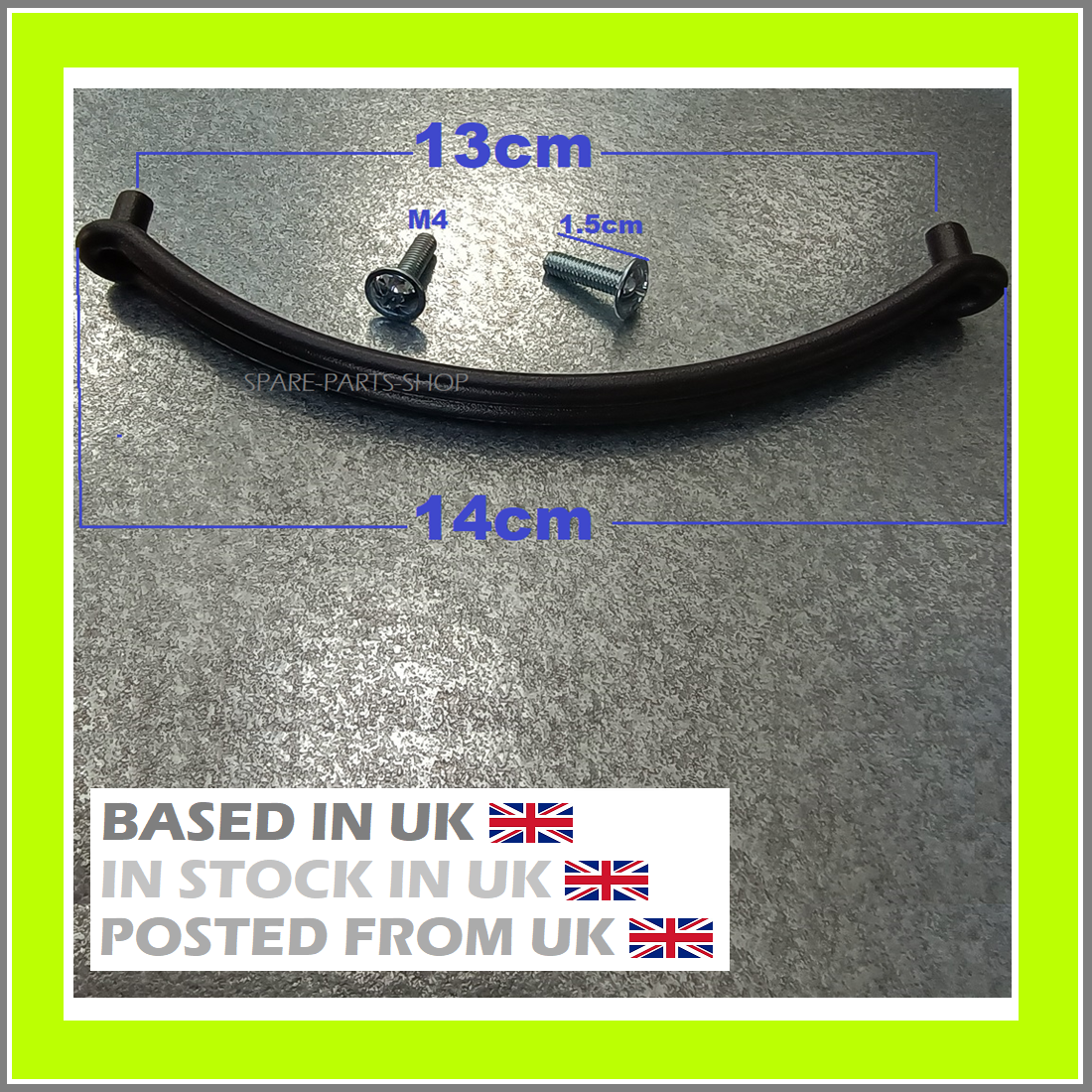 IKEA SONGESAND HANDLE BLACK METAL & SCREWS NEW ORIGINAL PARTS 157426 100408