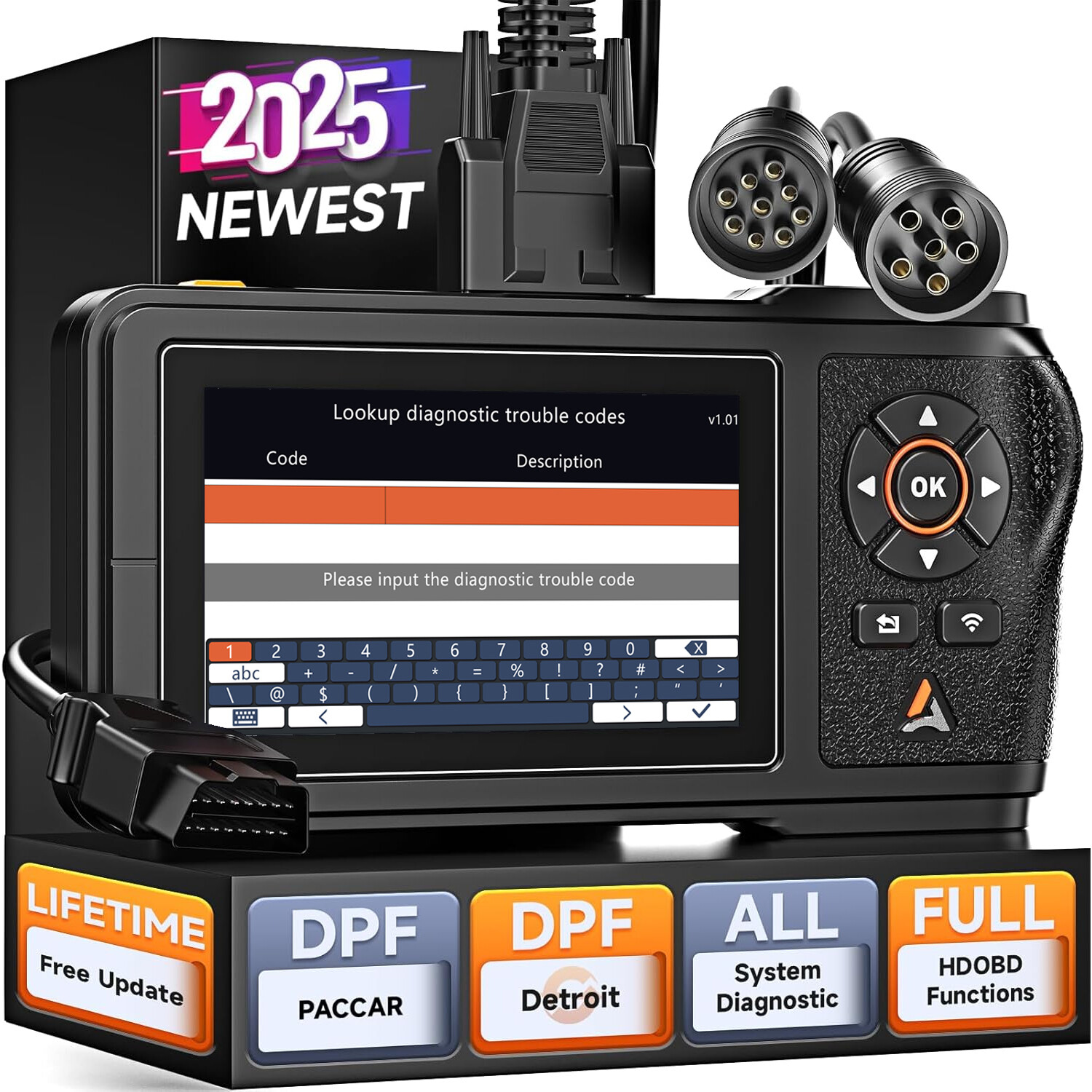Diesel Heavy Duty Truck Scanner Full System ABS TCM Diagnostic DPF Regen Reset