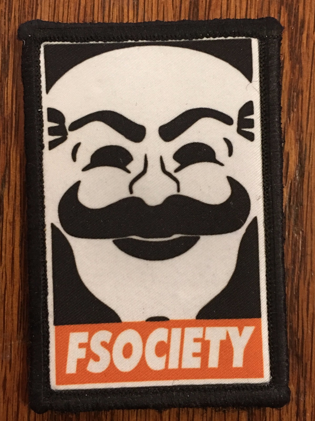 FSociety00.Dat Mr Robot Morale Patch Tactical Military Army Badge Hook Flag