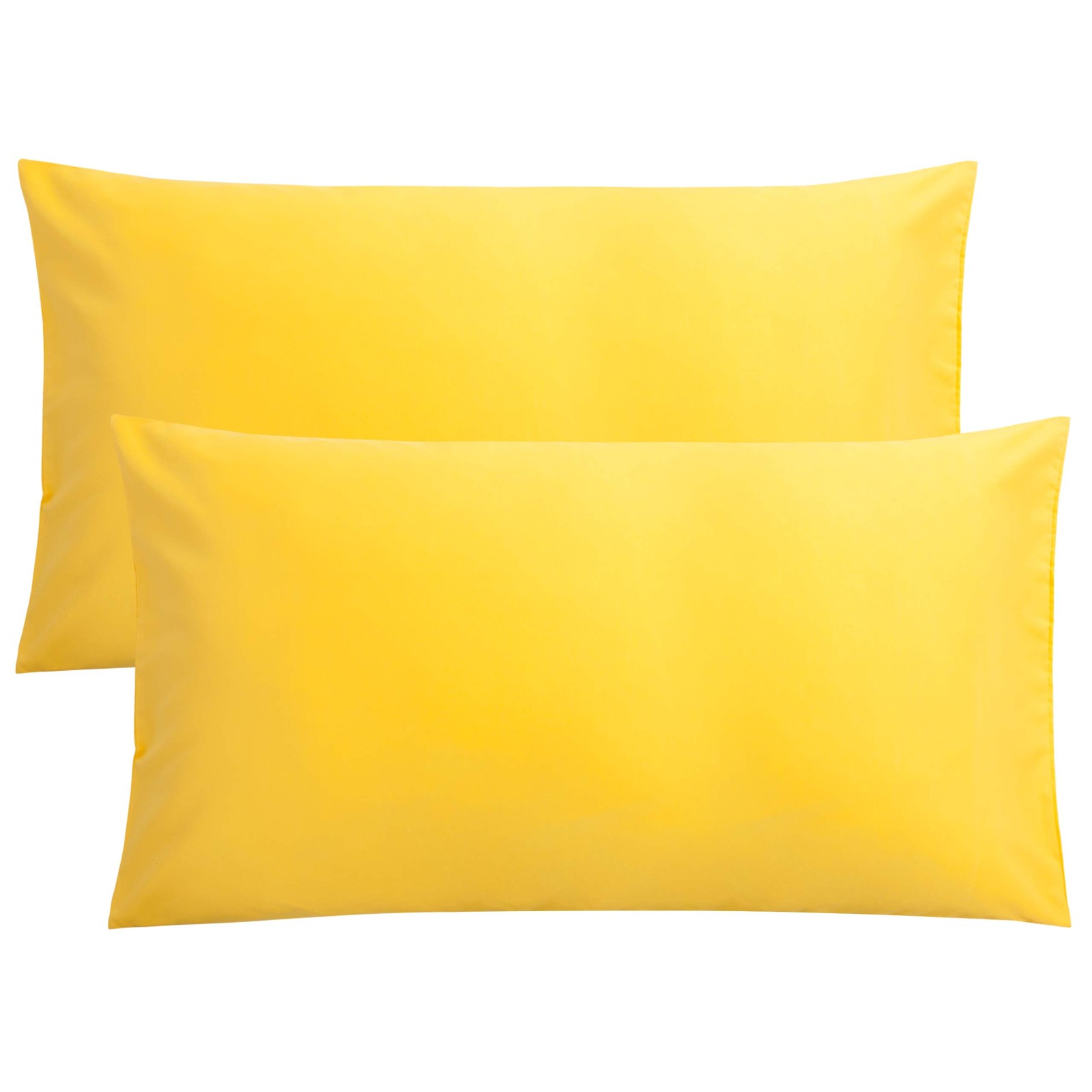 Breathable King Pillow Covers, 1800 Thread Count, Yellow