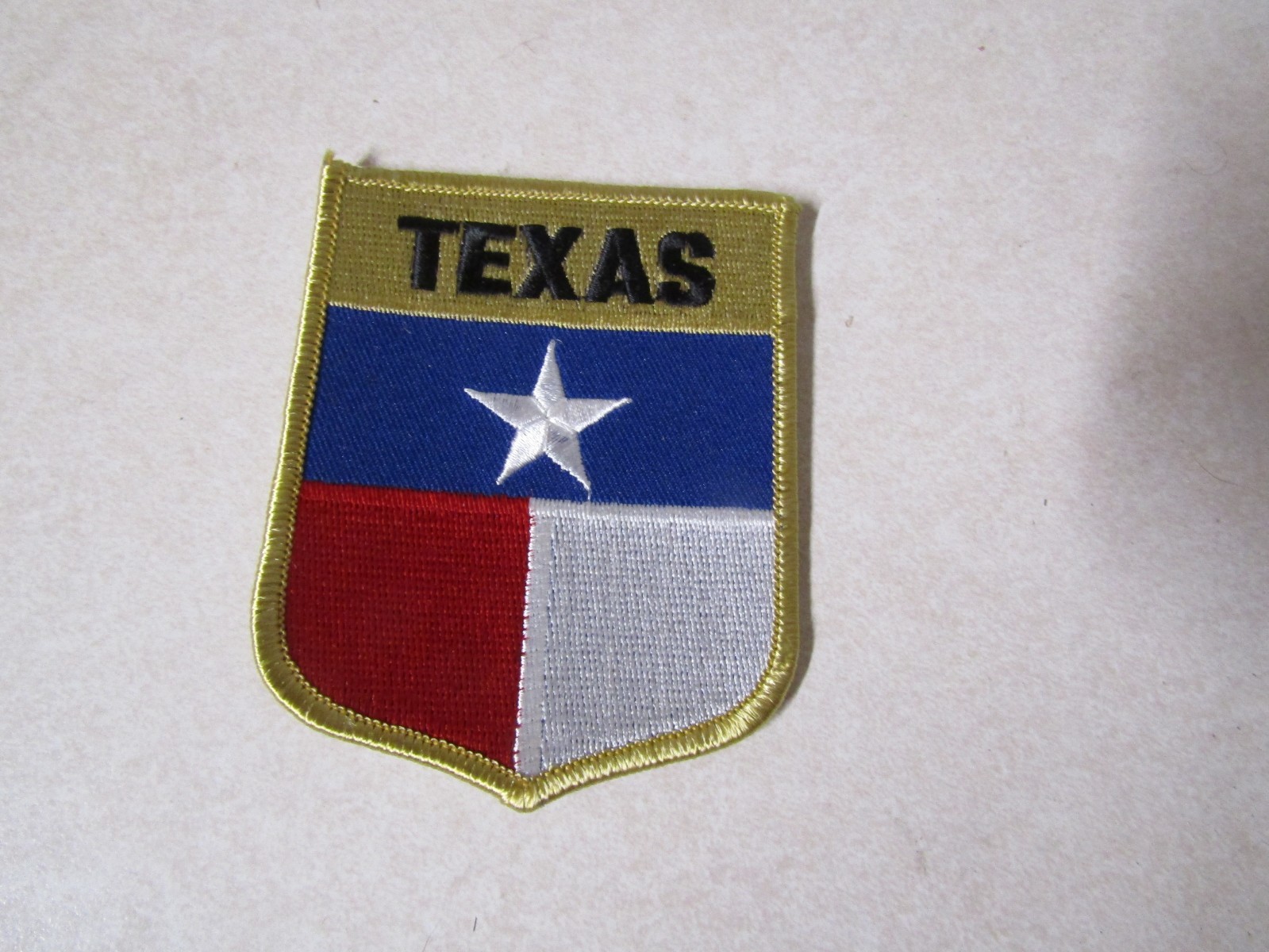 VINTAGE PATCH STATE OF TEXAS FLAG SEW ON 4 INCHES