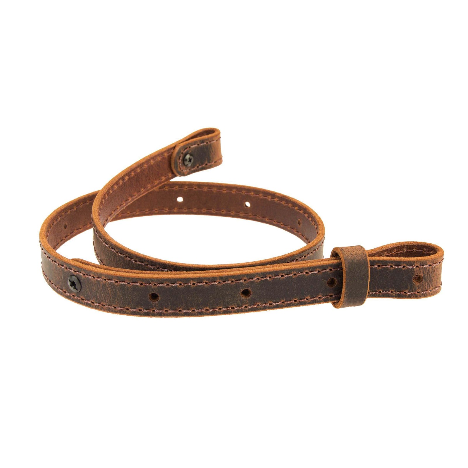 Nohma Leather Buffalo Leather Rifle Gun Sling Crazy Horse/Brown Stitch Amish