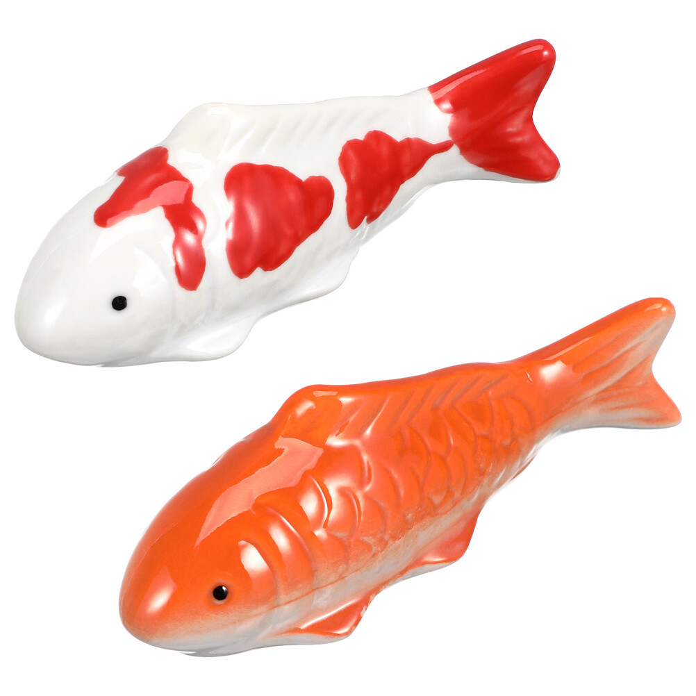 2 Pcs Floating Koi Fish for Pond Fake Bathtub Ornaments Decoration Crafts
