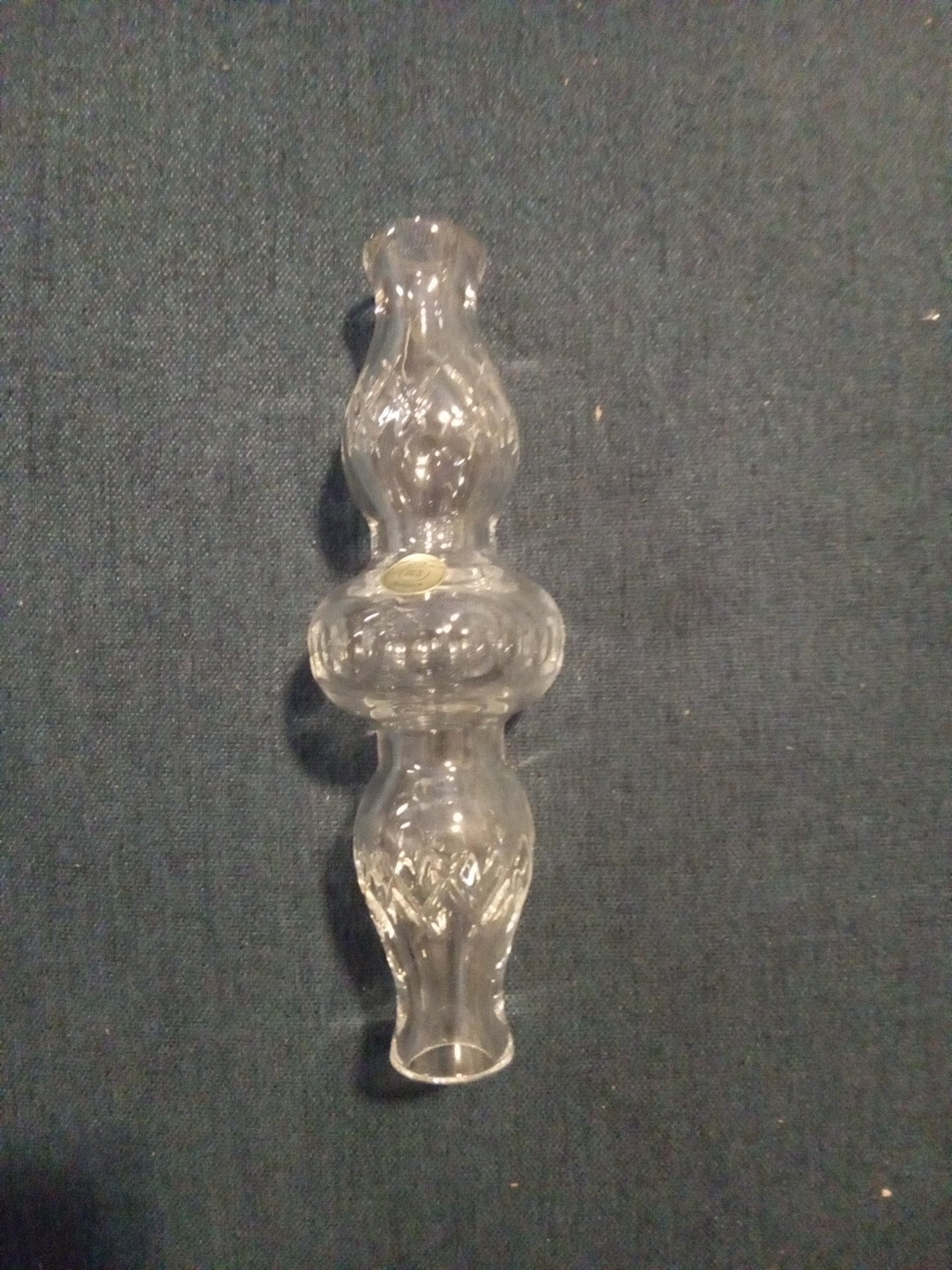 9 1/2" VINTAGE ART DECO EUROPEAN CHANDELIER  GLASS COLUMN SPACER