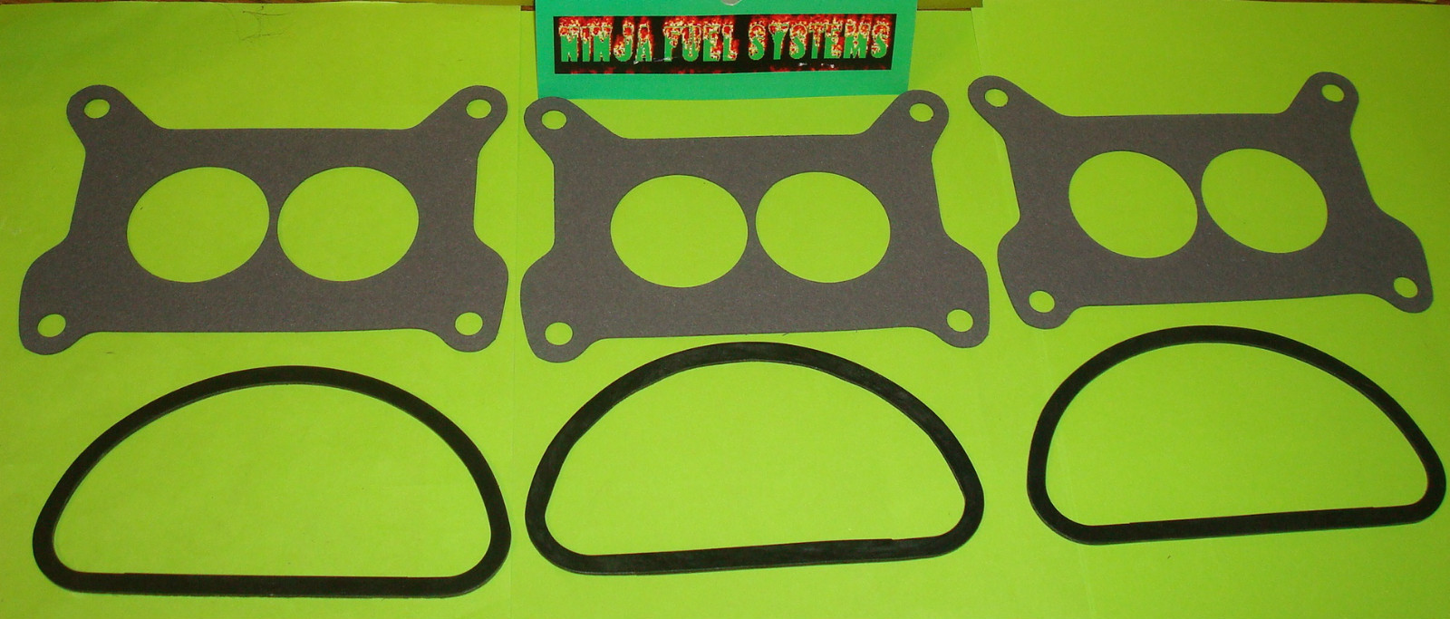 BARRY GRANT BG DEMON SIX SHOOTER CARBURETOR BASE AND AIR CLEANER GASKET SET