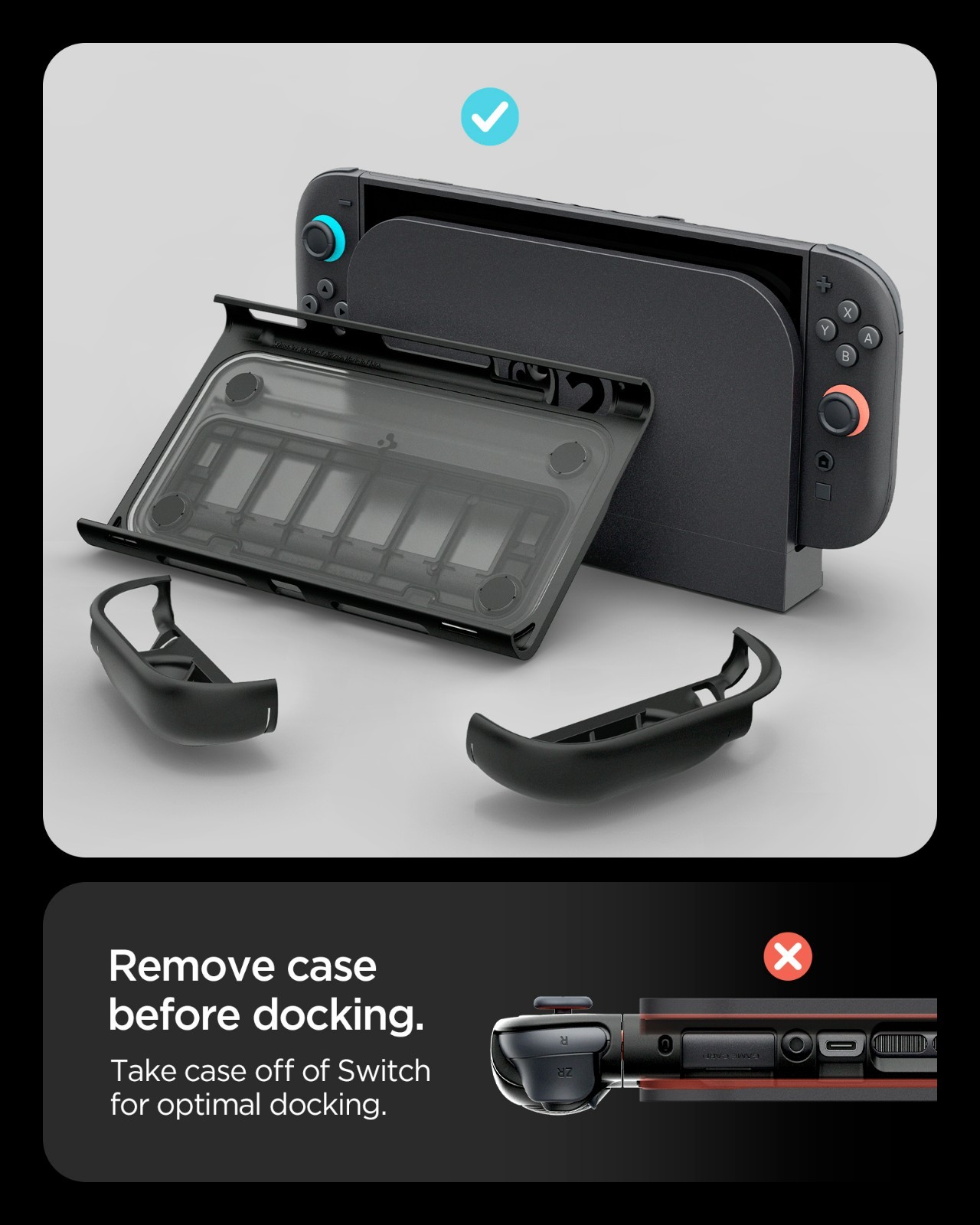 For Nintendo Switch 2 | Spigen Snap Switch Case Detachable Card Storage Grip