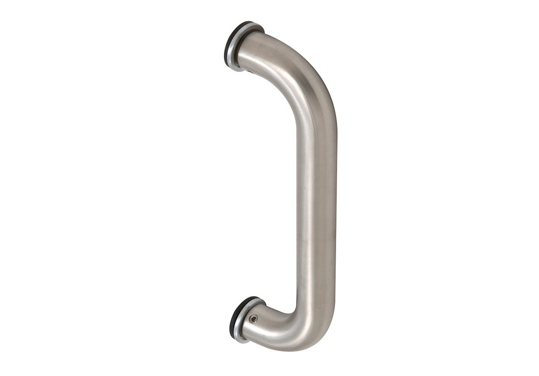 CRL Brushed Stainless 8"L Aluminum Door Mounted Standard Pull Handle