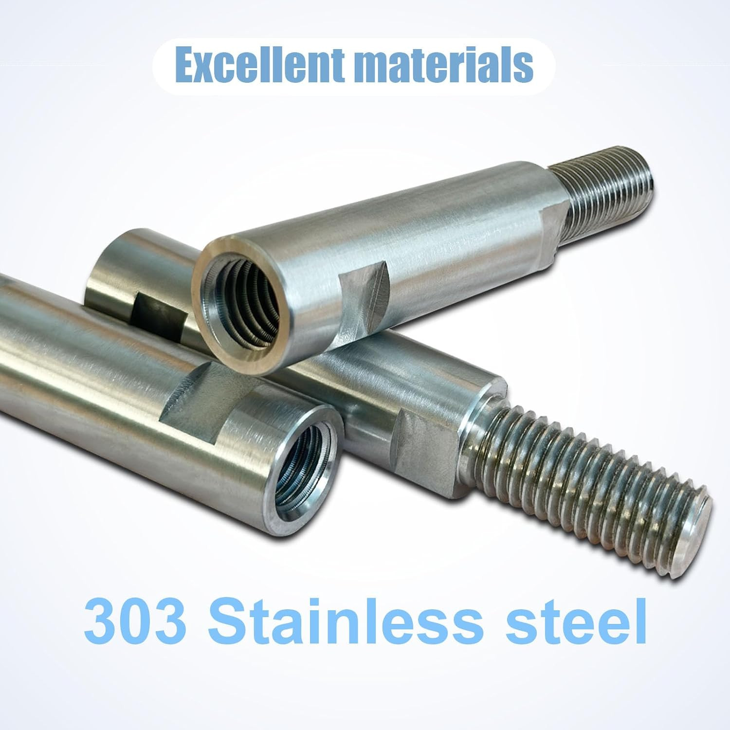 Neeki 4-1/2" Stainless Angle Grinder Arbor Extension Shaft, 5/8"-11 Thread Arbor