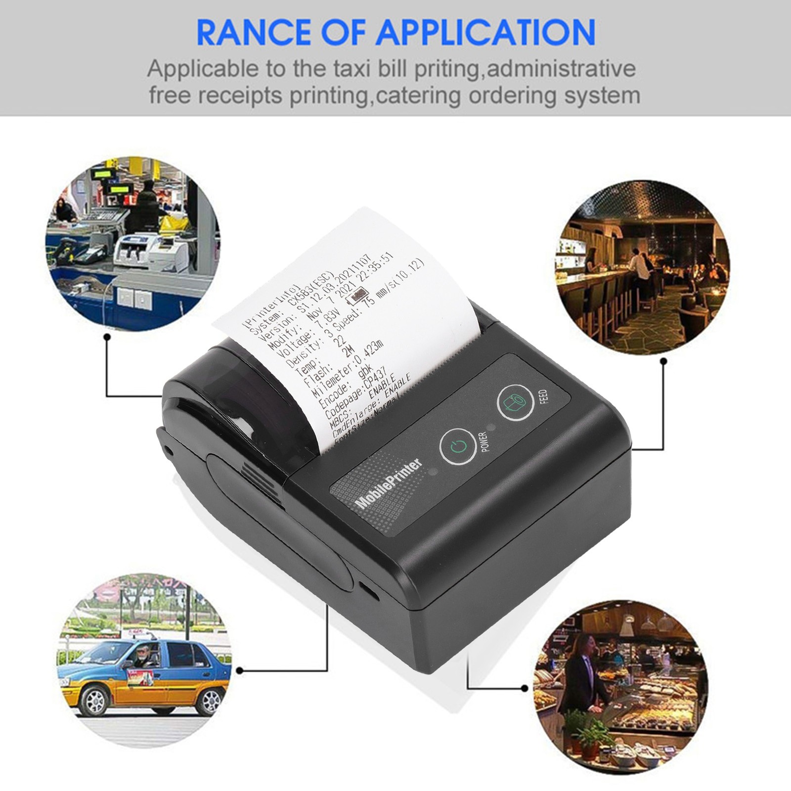 Portable Bluetooth Receipt Printer For Outdoor Working Environment Excellent