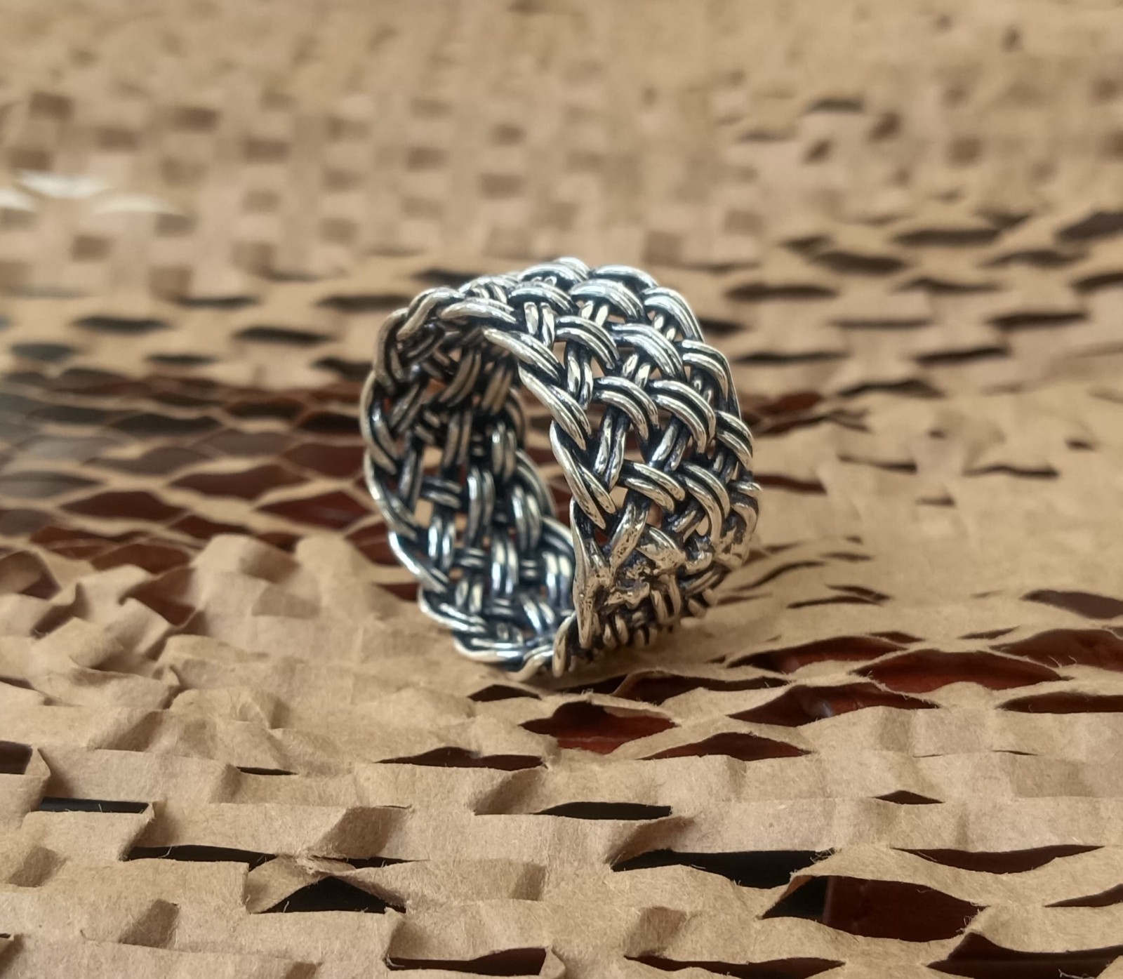 Solid 925 Silver Wire Wrap Ring Handmade Band Style Unisex Ring All Size SR707