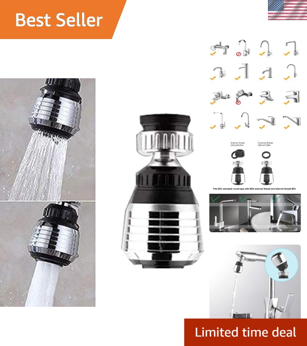 360° Rotate Swivel Water Saving Tap Aerator Diffuser Faucet Nozzle Filter Ada...