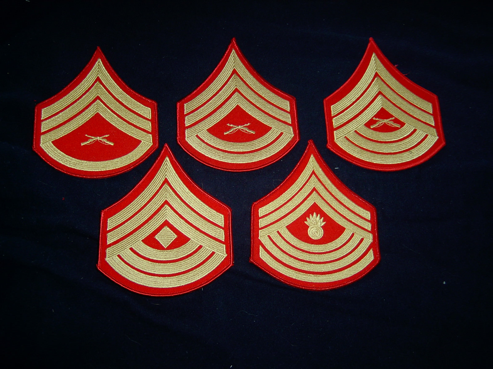 USMC female evening dress Sr. NCO chevron group merrowed edge