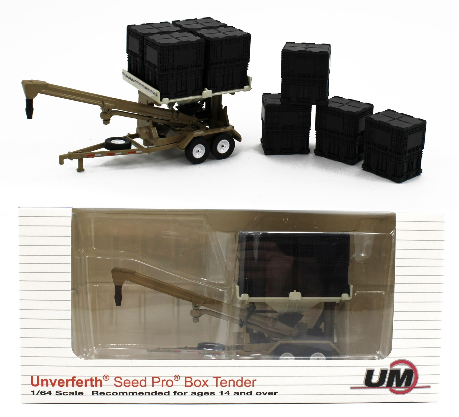 SpecCast 1:64 *UNVERFERTH* SEED PRO BULK BOX TENDER & (4) Additional Bulk Boxes