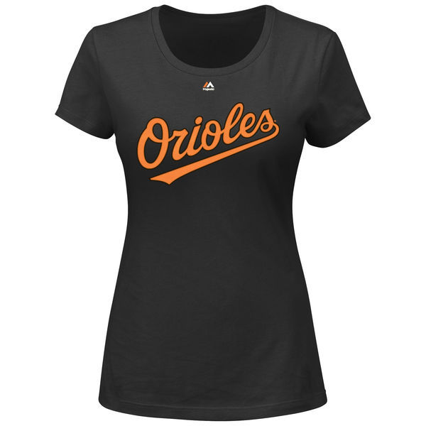 Baltimore Orioles Womens Majestic Black Tee - New With Tags!