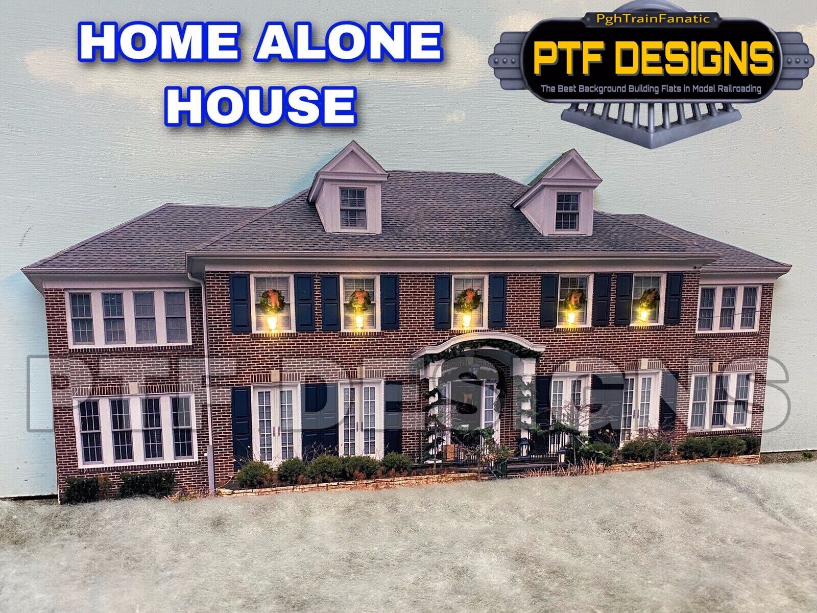 O Scale - HOME ALONE HOUSE -  Building Flat w/ LEDs Christmas Decoration