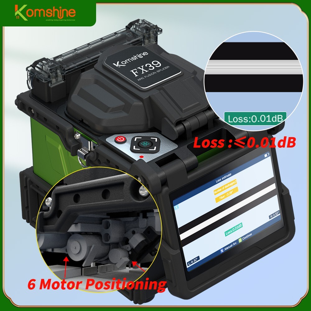 6 Motors Backbone Fusion Splicer FX39 Core Alignment Empalmadora de fibra