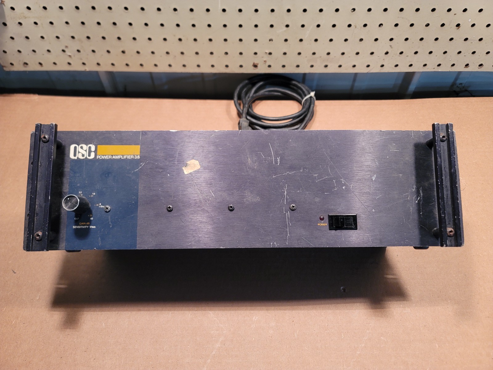 QSC 3.6 Vintage Rack Mount MONO PA Audio Power Amp Amplifier Parts Only RARE!