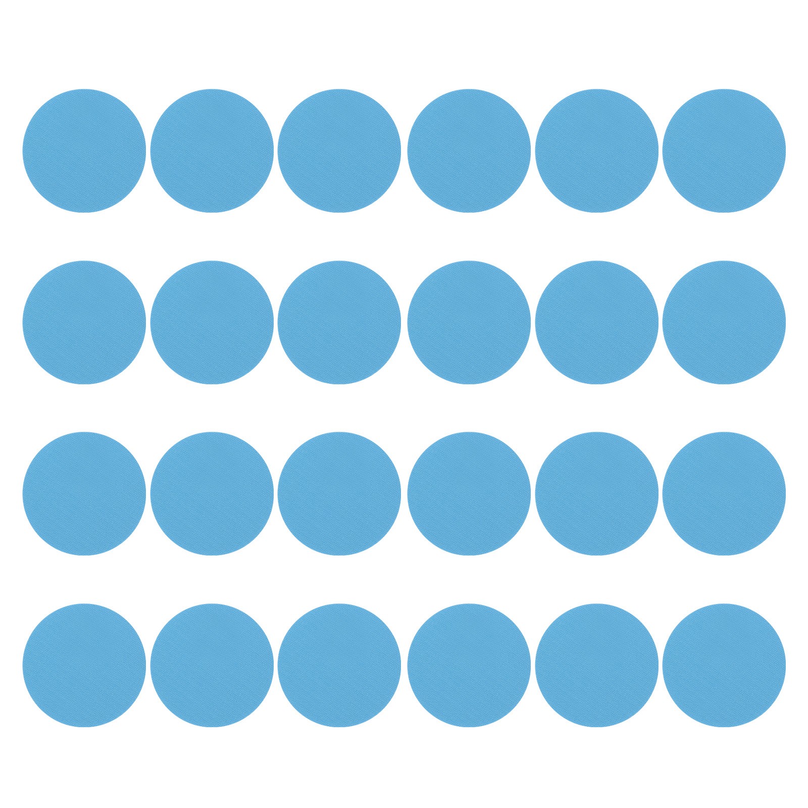 3.9" Round Carpet Spot, 24Pcs Floor Spot Sitting Marker Nylon Sign, Blue