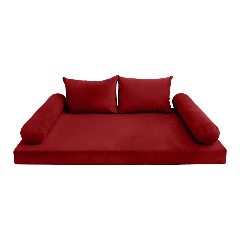 Model V4 Full Velvet Knife Edge Indoor Daybed Mattress Pillow Complete Set AD369