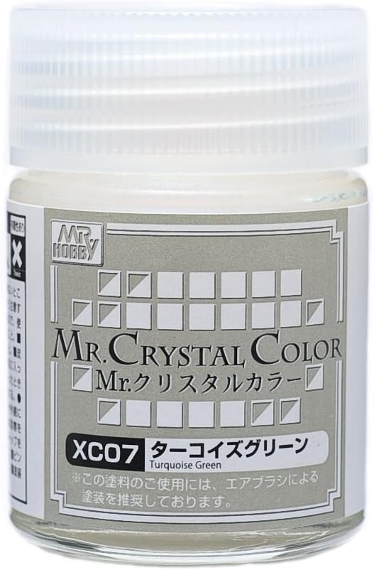 Mr. Hobby XC07 Mr. Crystal Color Turquoise Green Lacquer Paint 18ml - US