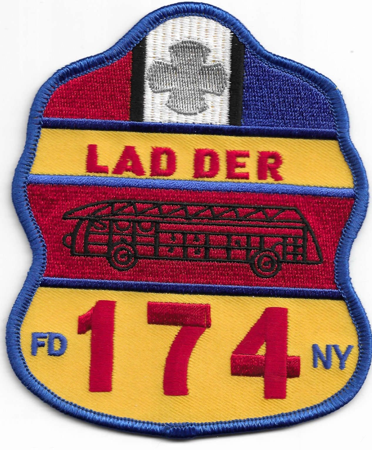 New York City - FDNY  Ladder - 174 (old style), NY (4" x 4.75" size) fire patch