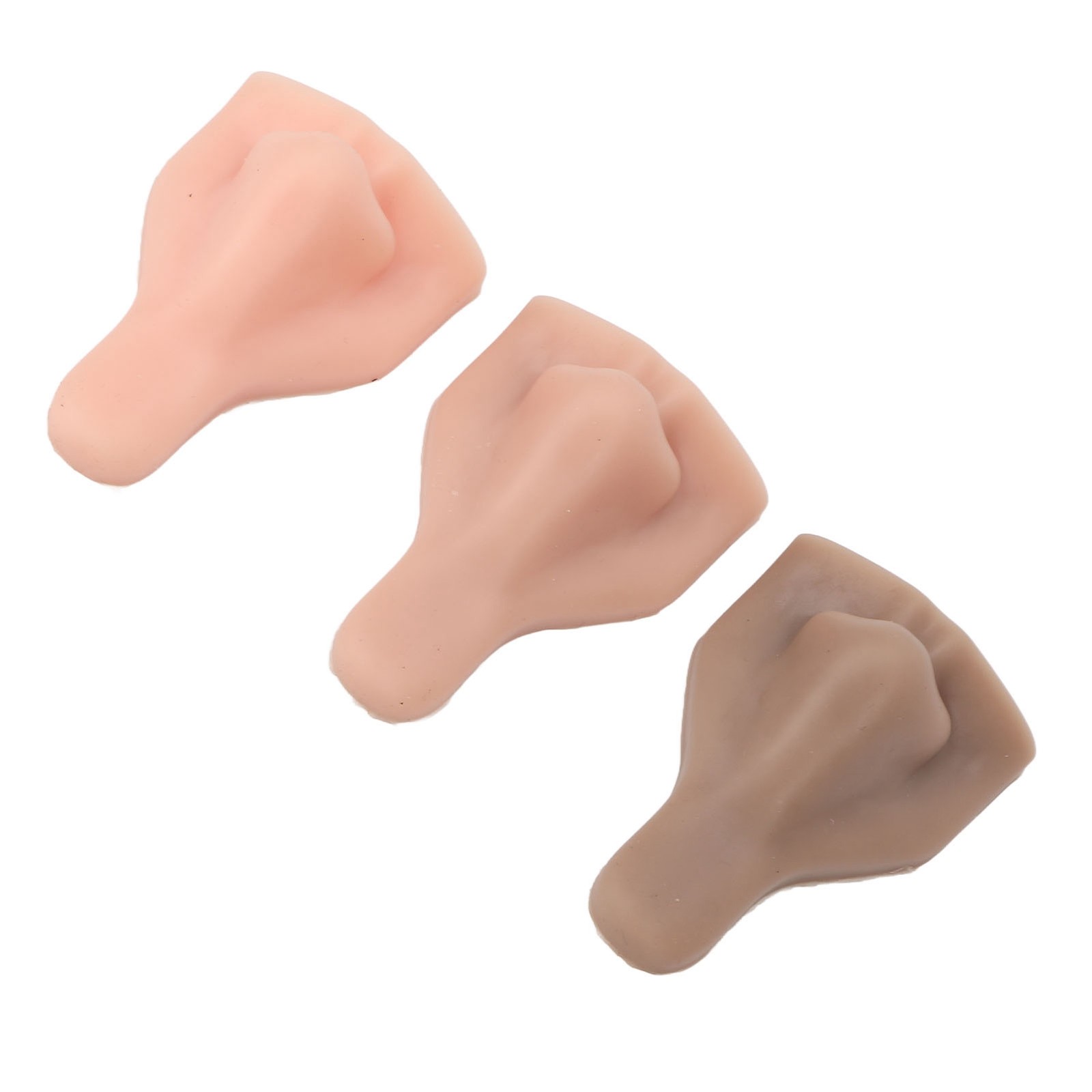 3 Pcs Silicone Nose Model For Suture Practice Teaching Beauty School Display