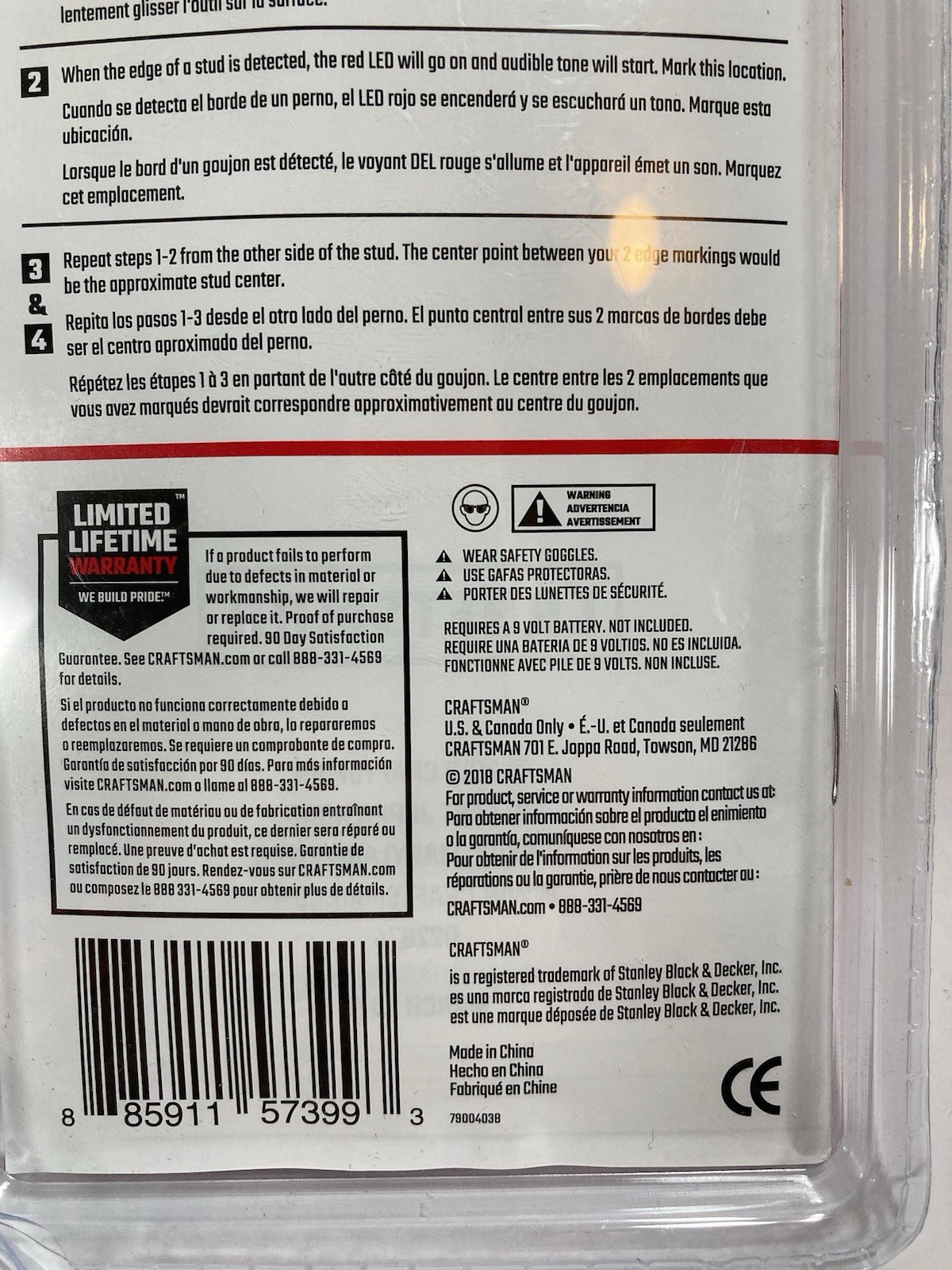 CRAFTSMAN Stud Finder, 3/4-Inch Depth (CMHT77633)