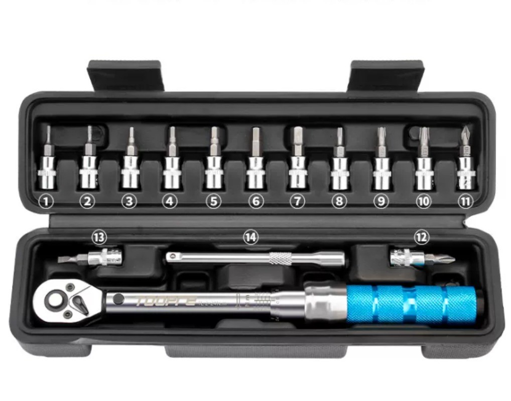 Mountain Bike Torque Wrench: Preset Adjustable Torque Ratchet Set