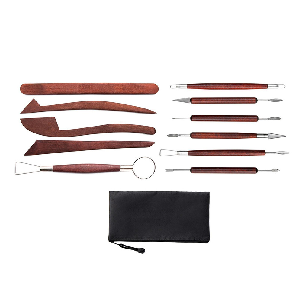 12pcs Clay Sculpting Tools Ceramic DIY Pottery Carving Tool for Beginners