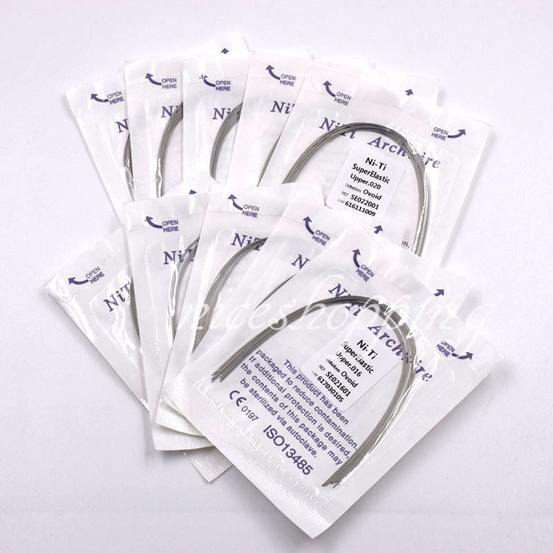 10 Packs Dental Orthodontic Super Elastic Niti Round Arch Wire Ovoid Form All