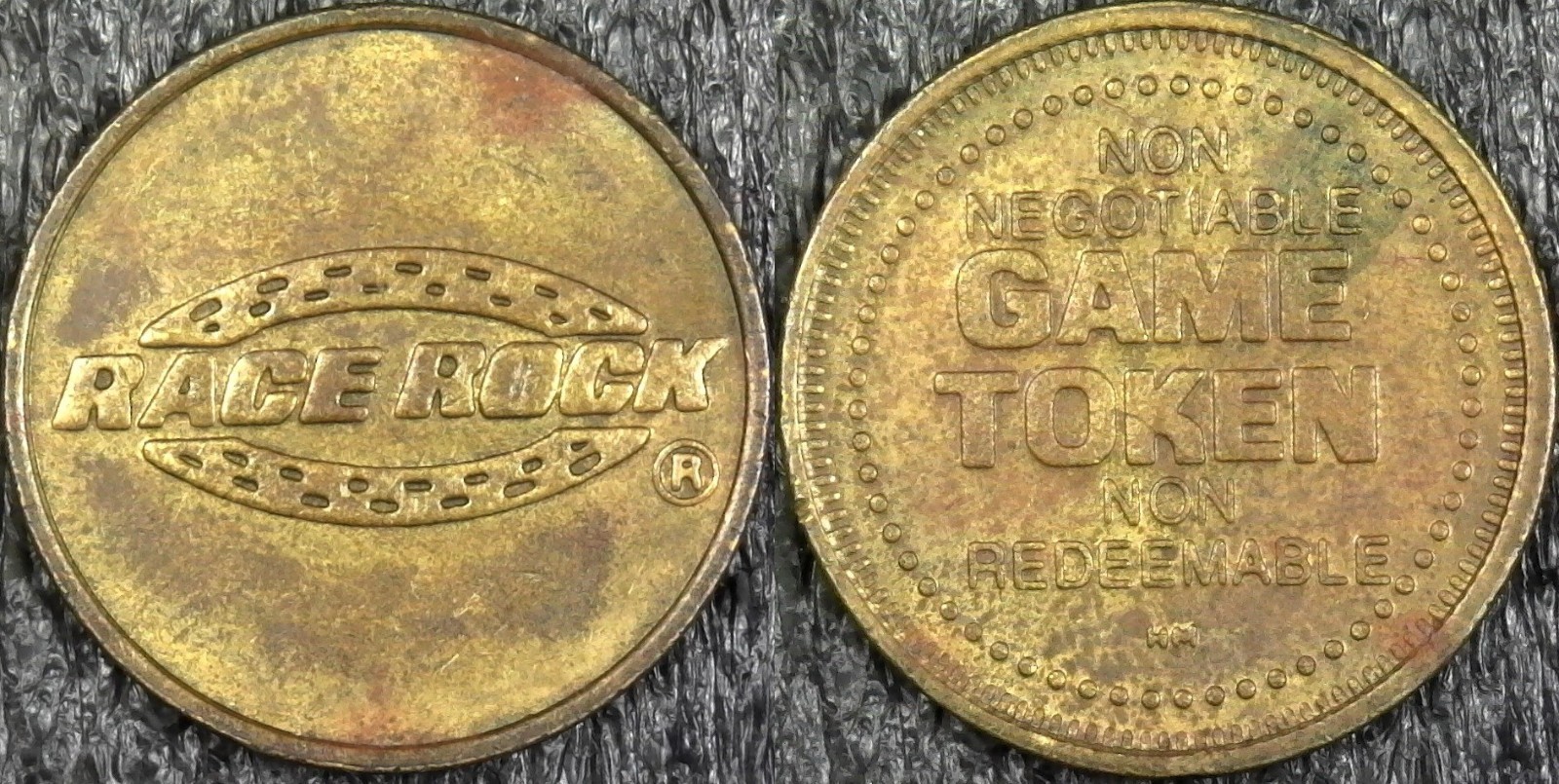 Race Rock - Non-Negotiable Non-Redeemable Arcade Game Token 23mm (c813)