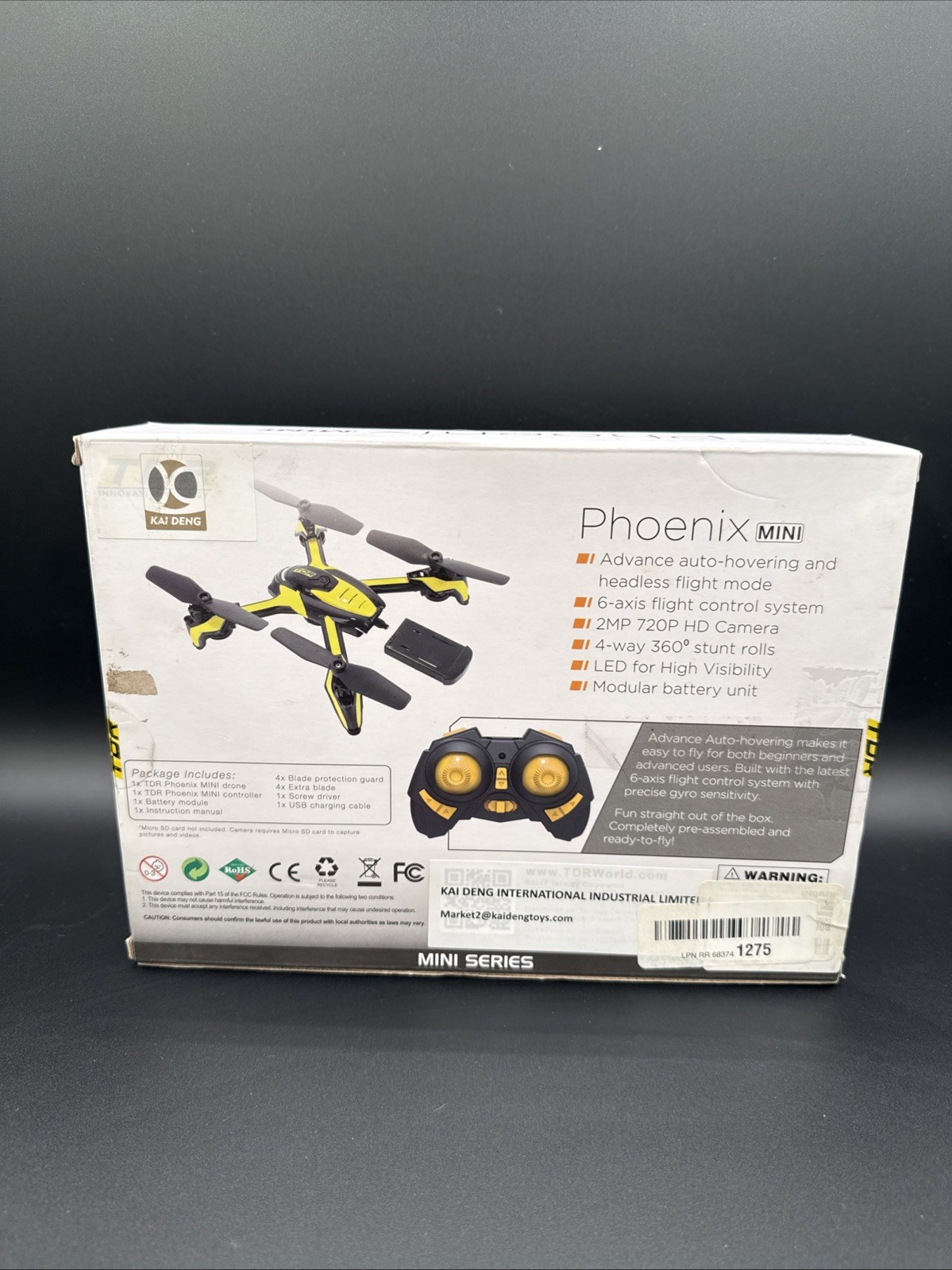 NEW Tenergy TDR Phoenix Mini RC Drone - 720p HD Camera - Auto Hover