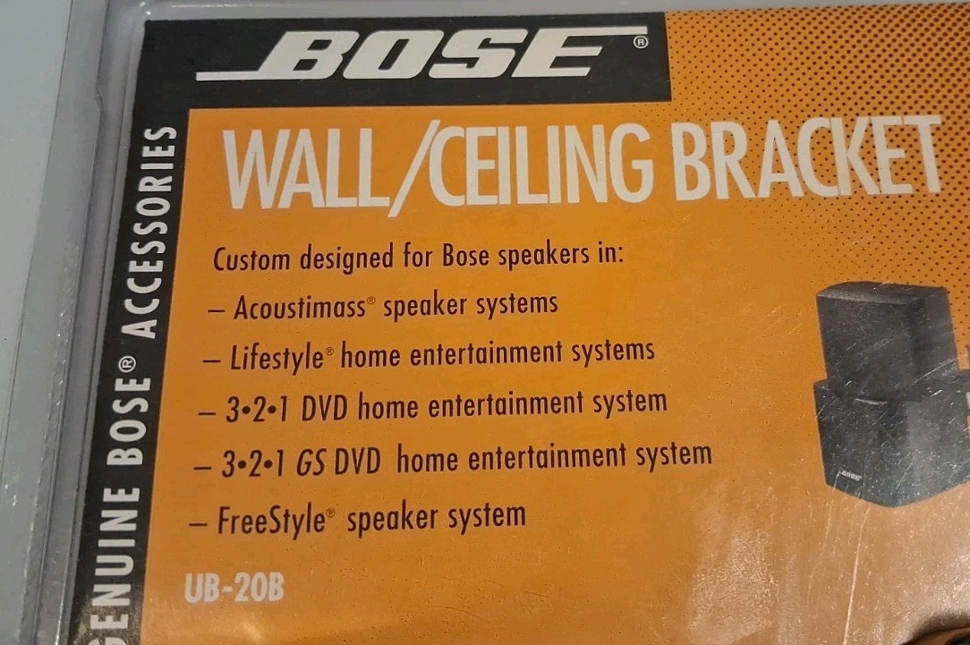 Bose UB-20B Wall/Ceiling Bracket Speaker Mount Black Genuine Accessory NEW