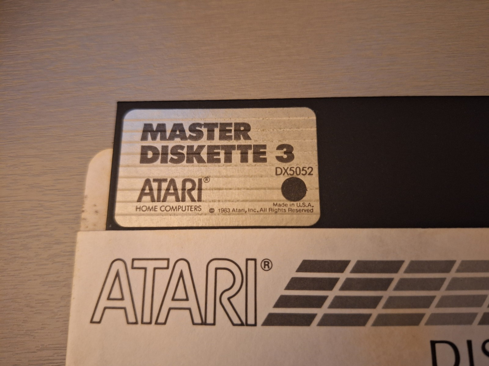 Master Diskette 3 for Atari Computers, vintage 1983 program, 5-1/4 floppy disk
