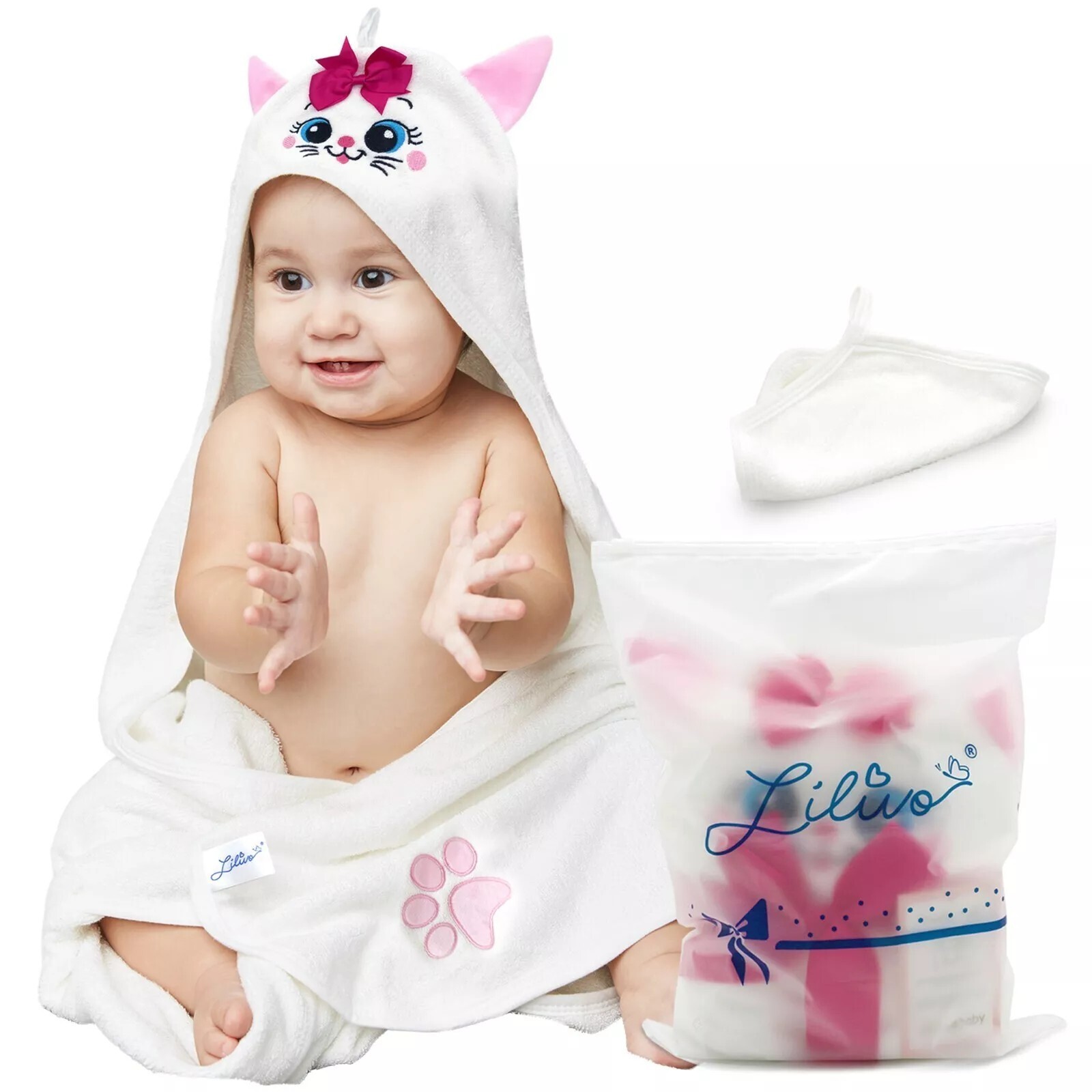 Soft Baby Hooded Towels & Washcloth Sets | Bamboo | Newborn & Toddler Bath EGift