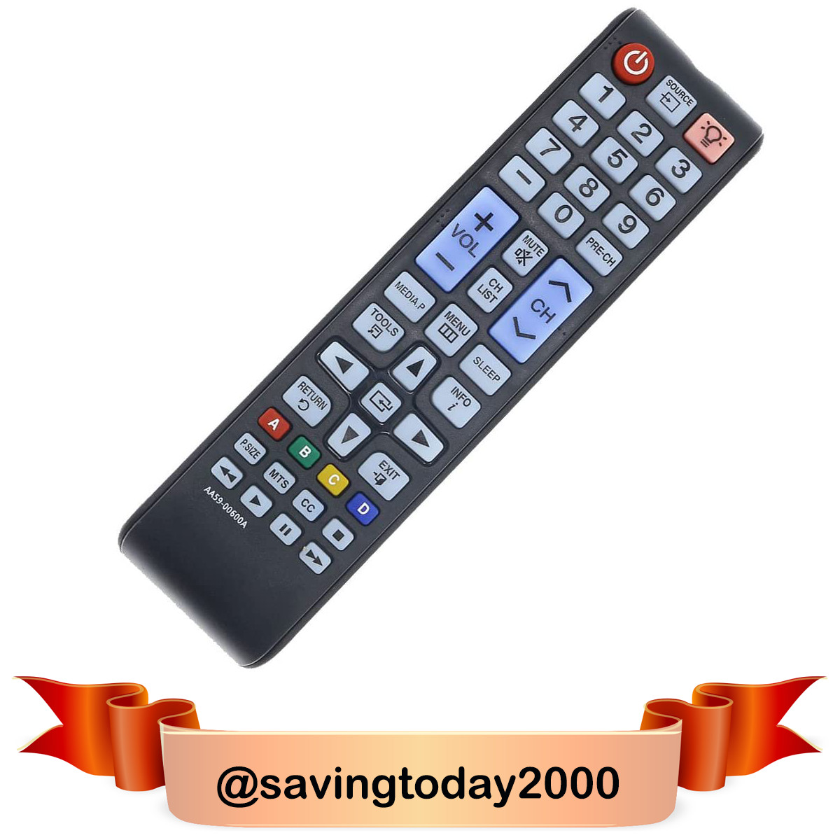 AA59-00600A Replaced Remote Control fit for Samsung Plasma Smart TV UN29F4000