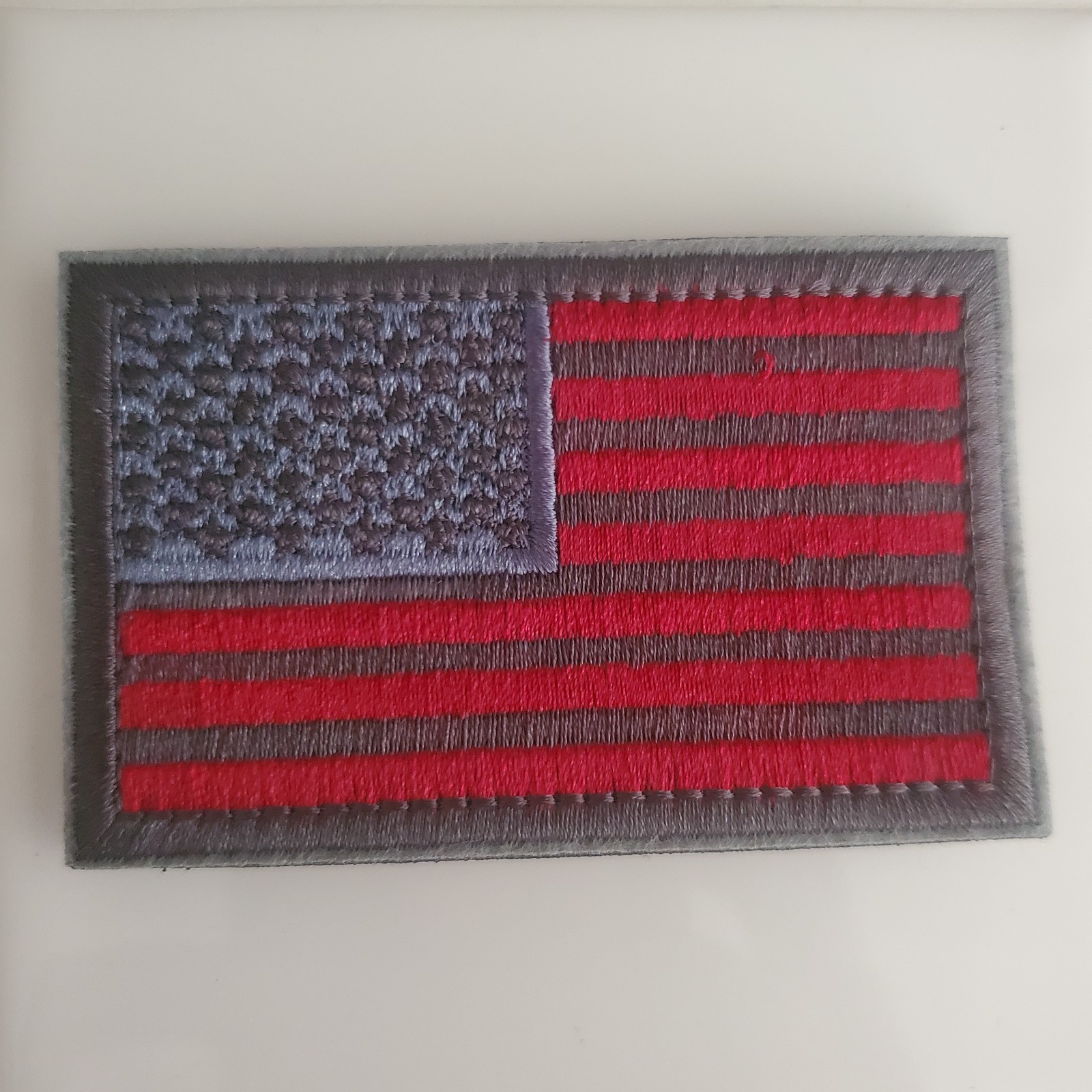 US AMERICAN FLAG Embroidered Tactical Morale Patch HOOK BACKING