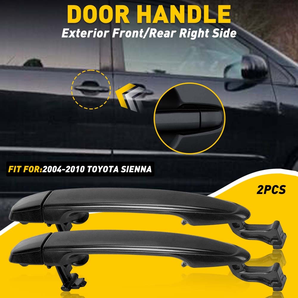2X Fit Toyota Sienna 2004-2010 Left Right Rear Sliding Door Door Black Handle US