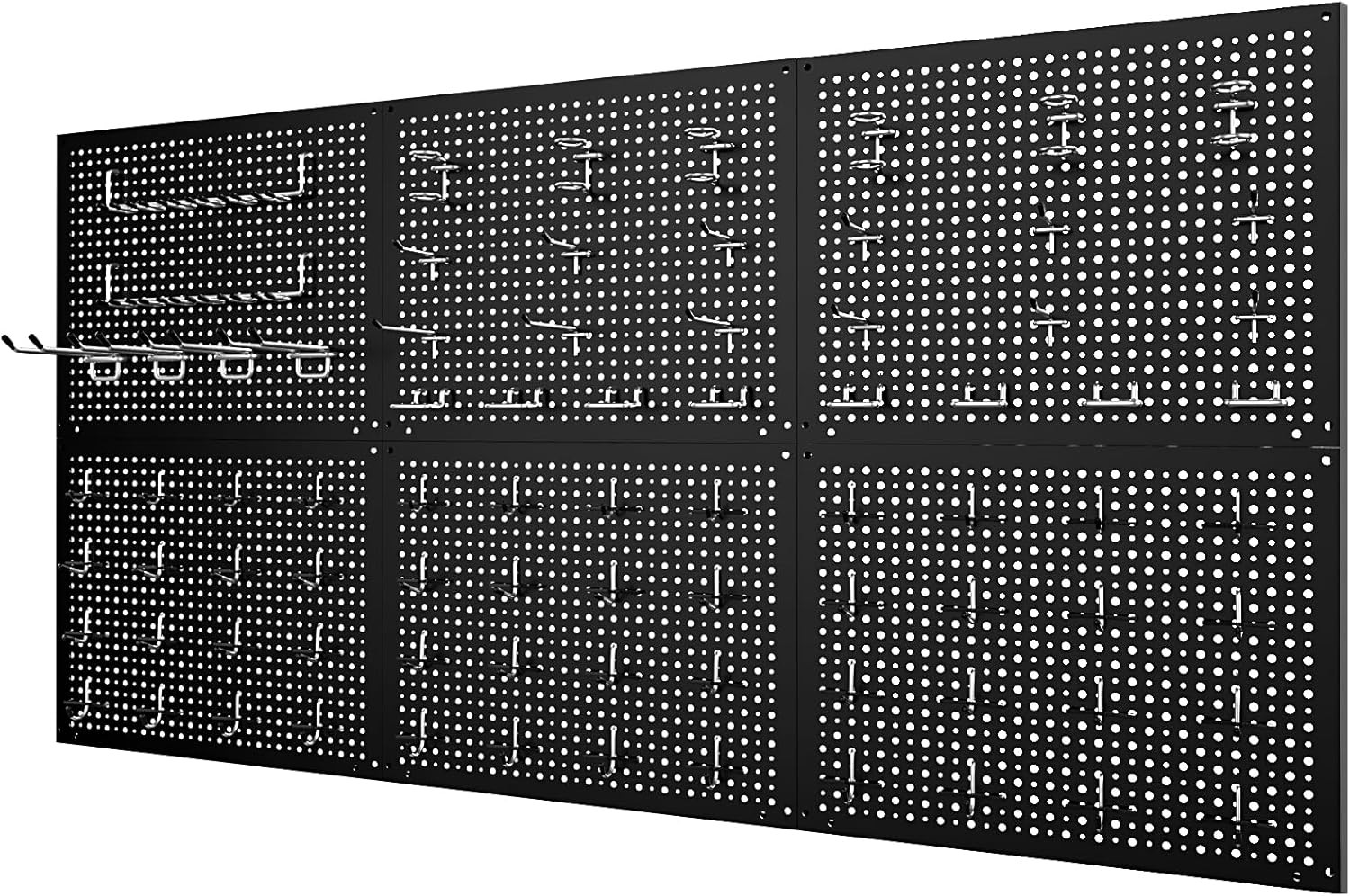 Metal Pegboard Kit with Accessories - Wall Organizer Tool Storage System