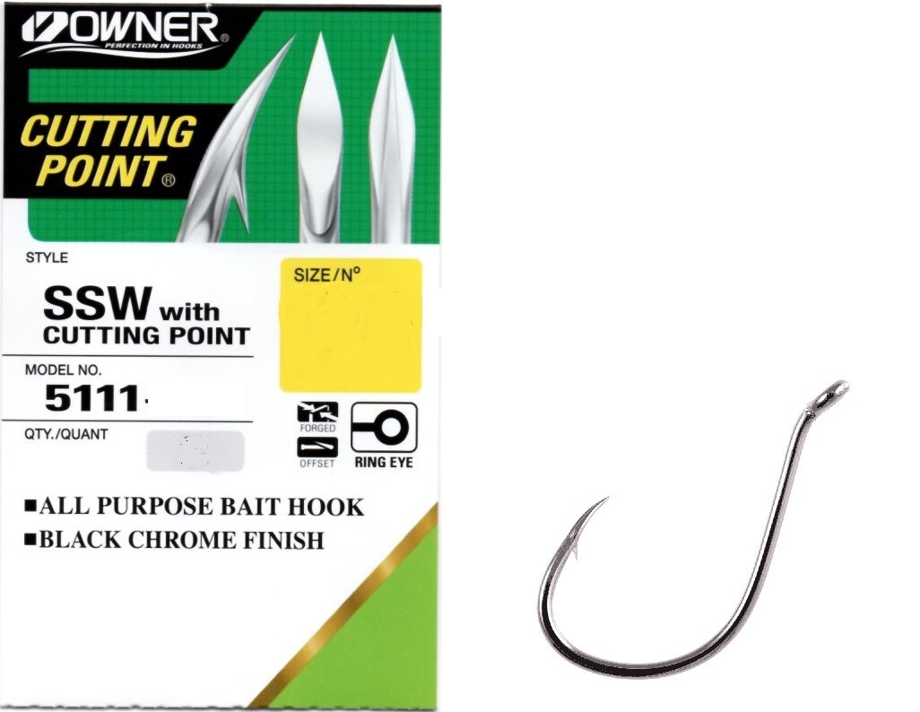 Owner SSW 5111 Cutting Point Hooks _ Sizes 4-12/0