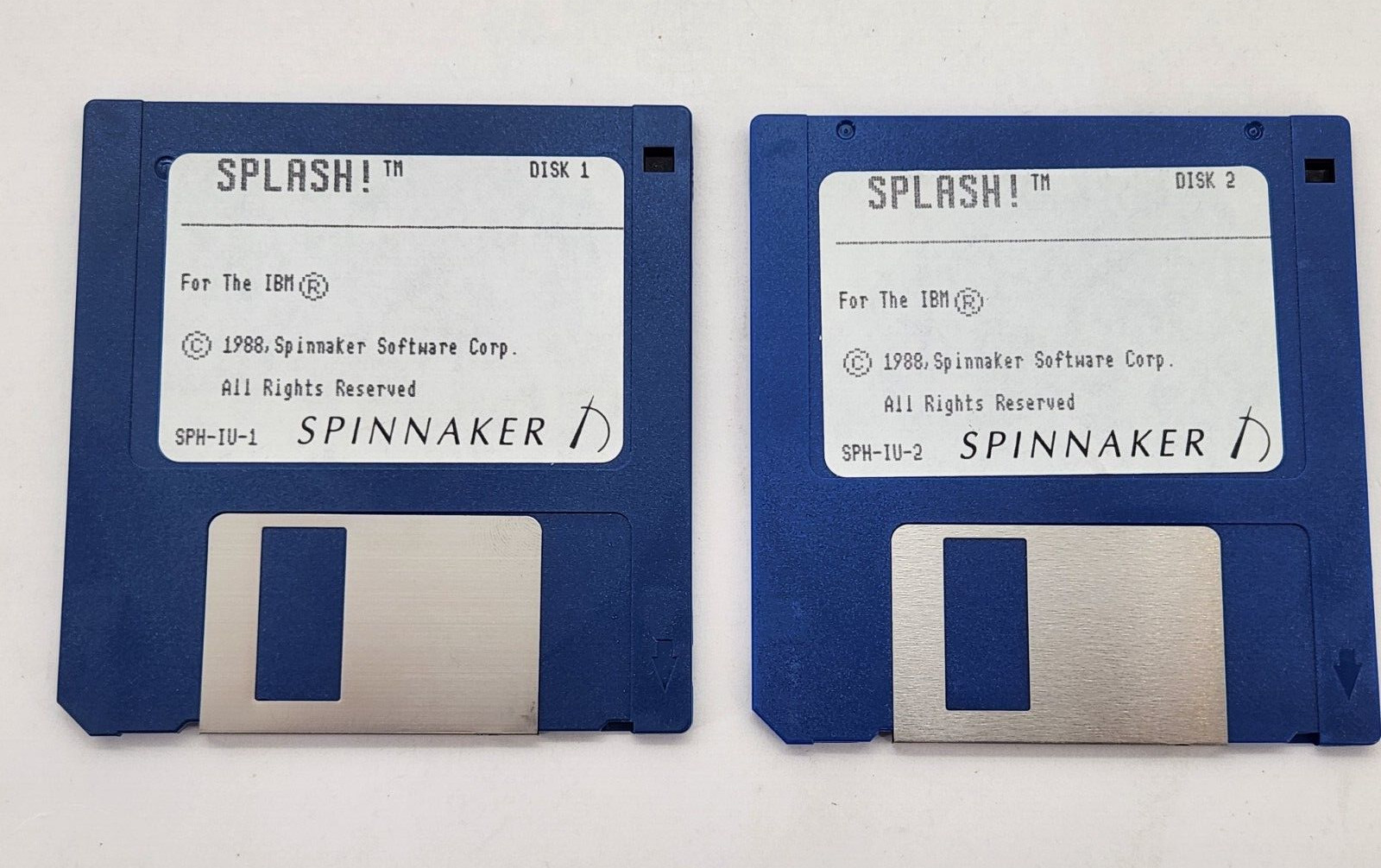 1988 Spinnaker Splash! SPH-IU-1  3.5" floppy Disks only. Paint program Untested